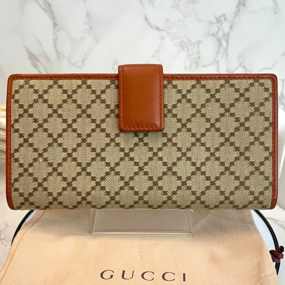 Gucci Diamante Canvas Continental Wallet with Dust Bag EUC - Picture 4 of 11